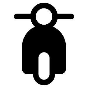 Moped Front Fill Icon from Phosphor Fill Set
