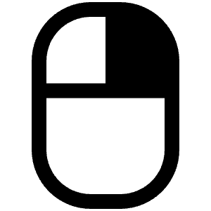 Mouse Right Click Fill Icon from Phosphor Fill Set