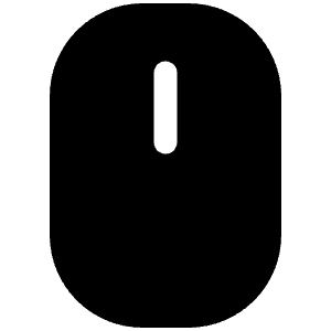 Mouse Simple Fill Icon from Phosphor Fill Set