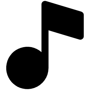 Music Note Fill Icon from Phosphor Fill Set