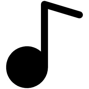 Music Note Simple Fill Icon from Phosphor Fill Set