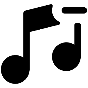 Music Notes Minus Fill Icon from Phosphor Fill Set