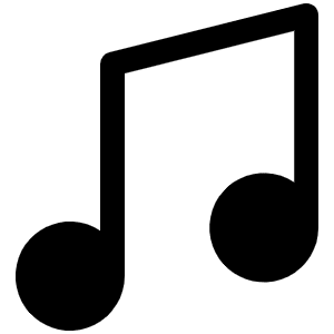 Music Notes Simple Fill Icon from Phosphor Fill Set
