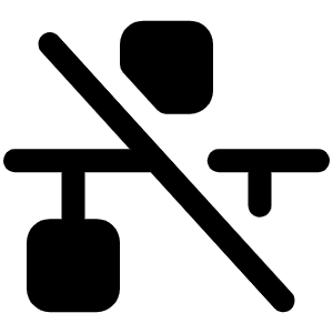 Network Slash Fill Icon from Phosphor Fill Set
