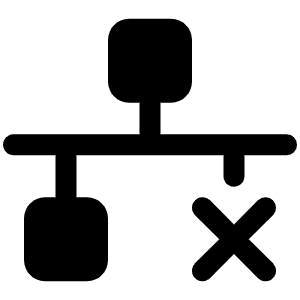 Network X Fill Icon from Phosphor Fill Set