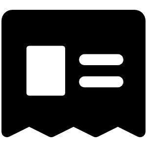 Newspaper Clipping Fill Icon from Phosphor Fill Set