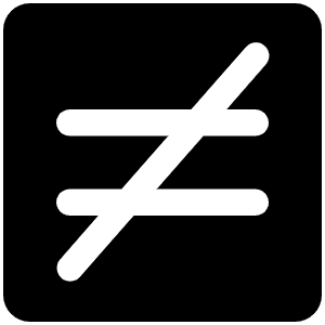Not Equals Fill Icon from Phosphor Fill Set