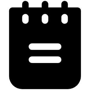 Notepad Fill Icon from Phosphor Fill Set