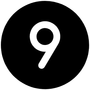 Number Circle Nine Fill Icon from Phosphor Fill Set