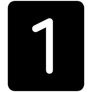Number One Fill Icon from Phosphor Fill Set