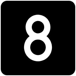 Number Square Eight Fill Icon from Phosphor Fill Set
