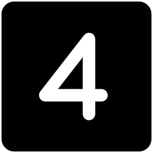 Number Square Four Fill Icon from Phosphor Fill Set