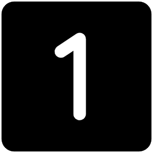 Number Square One Fill Icon from Phosphor Fill Set