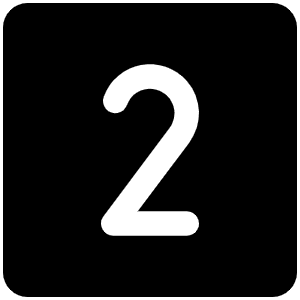 Number Square Two Fill Icon from Phosphor Fill Set