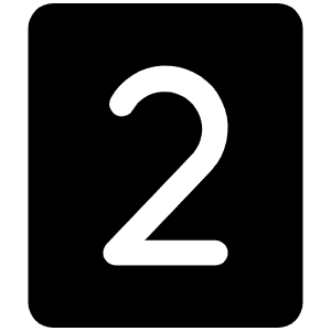 Number Two Fill Icon from Phosphor Fill Set