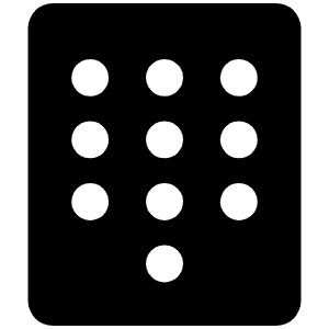 Numpad Fill Icon from Phosphor Fill Set
