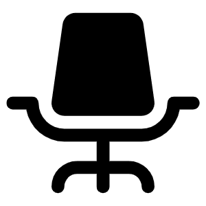 Office Chair Fill Icon from Phosphor Fill Set