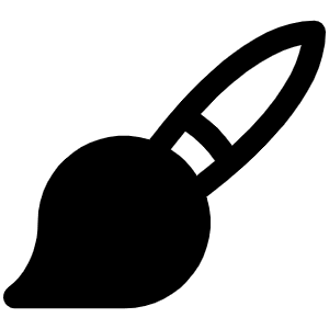 Paint Brush Fill Icon from Phosphor Fill Set