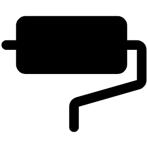Paint Roller Fill Icon from Phosphor Fill Set