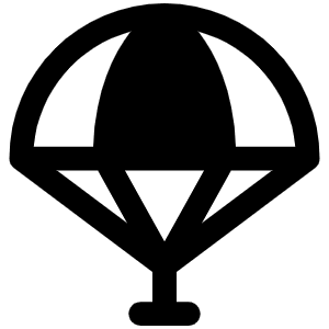 Parachute Fill Icon from Phosphor Fill Set