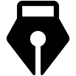 Pen Nib Straight Fill Icon from Phosphor Fill Set