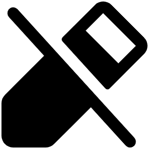 Pencil Simple Slash Fill Icon from Phosphor Fill Set