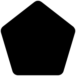 Pentagon Fill Icon from Phosphor Fill Set