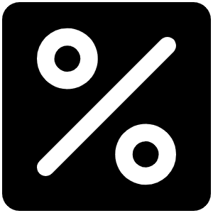 Percent Fill Icon from Phosphor Fill Set