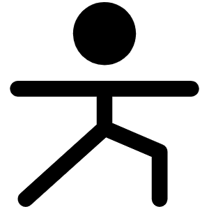 Person Simple Tai Chi Fill Icon from Phosphor Fill Set