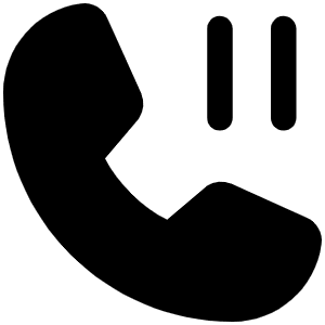 Phone Pause Fill Icon from Phosphor Fill Set