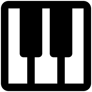 Piano Keys Fill Icon from Phosphor Fill Set