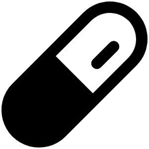 Pill Fill Icon from Phosphor Fill Set