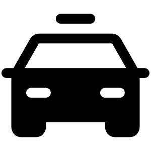 Police Car Fill Icon from Phosphor Fill Set