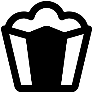 Popcorn Fill Icon from Phosphor Fill Set