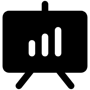 Presentation Chart Fill Icon from Phosphor Fill Set