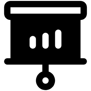 Projector Screen Chart Fill Icon from Phosphor Fill Set