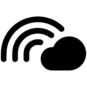Rainbow Cloud Fill Icon from Phosphor Fill Set