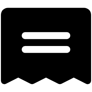 Receipt Fill Icon from Phosphor Fill Set