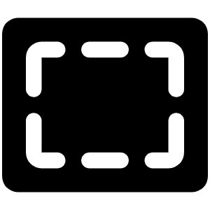 Rectangle Dashed Fill Icon from Phosphor Fill Set