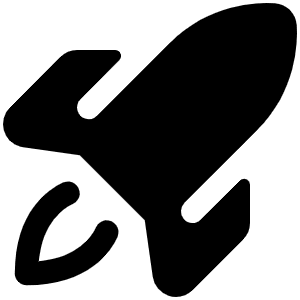 Rocket Launch Fill Icon from Phosphor Fill Set