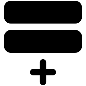 Rows Plus Bottom Fill Icon from Phosphor Fill Set