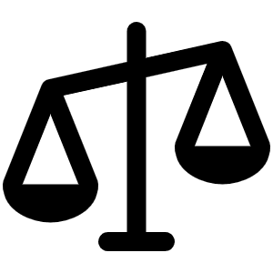 Scales Fill Icon from Phosphor Fill Set