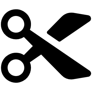 Scissors Fill Icon from Phosphor Fill Set