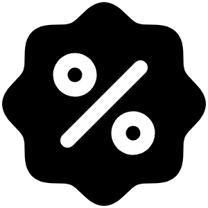 Seal Percent Fill Icon from Phosphor Fill Set