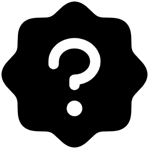Seal Question Fill Icon from Phosphor Fill Set