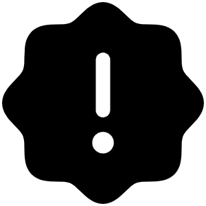 Seal Warning Fill Icon from Phosphor Fill Set