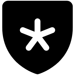 Shield Star Fill Icon from Phosphor Fill Set
