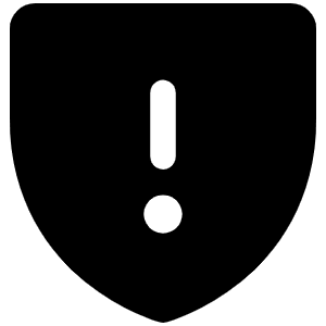 Shield Warning Fill Icon from Phosphor Fill Set