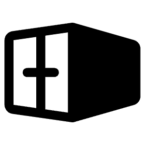Shipping Container Fill Icon from Phosphor Fill Set