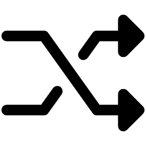 Shuffle Angular Fill Icon from Phosphor Fill Set